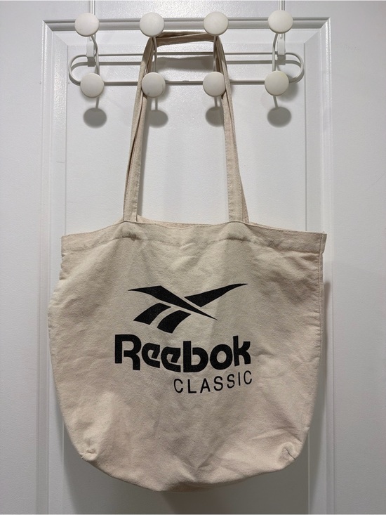 Reebok Handbags - Reebok Classic Natural Canvas Tote with Black Logo